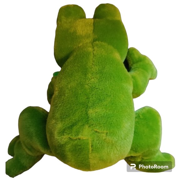 Frog🐸 Plush Stuffed Animal Doll Green Red Rose Loblaws - Picture 5 of 6